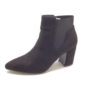 Yoki Collection Womens Black Faux Suede Autumn Ankle Bootie Size 9
